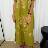 KAFTAN VERDE BORDADOS