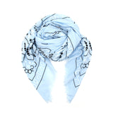 ECHARPE BANDANAS AZUL PASTEL