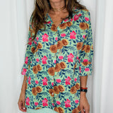 CAMISA ESTAMPADA VERDE ÁGUA