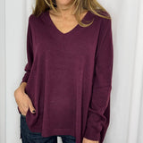 CAMISOLA MALHA DECOTE CANELADO BORDEAUX