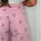 CALÇAS POLKA DOT ROSA