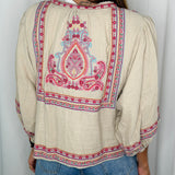 KIMONO BEGE BORDADOS