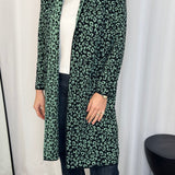 KIMONO MALHA ANIMAL PRINT VERDE ÁGUA