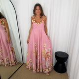 VESTIDO ROSA ESTAMPADO