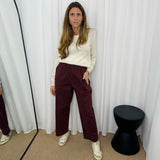 CALÇAS BAGGY BORDEAUX