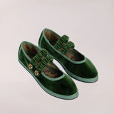 SVETI STEFAN DOUBLE LACE BALLERINA EMERALD