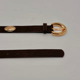 CINTO CASTANHO MEDALHAS DOURADAS