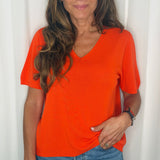 T-SHIRT MALHA FRIA LARANJA