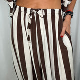 CONJUNTO RISCAS CASTANHO E BRANCO
