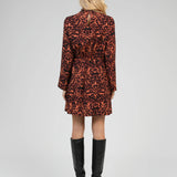 BF - VESTIDO MANCHADO TELHA E PRETO