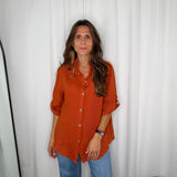 CAMISA LINHO TELHA