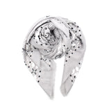 ECHARPE BANDANAS CINZA CLARO