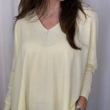 CAMISOLA DECOTE CANELADO AMARELO