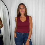 TOP MALHA BORDEAUX
