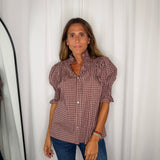 CAMISA FAVOS VICHY BORDEAUX