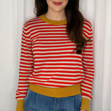 CAMISOLA RISCAS VERMELHO E CRU