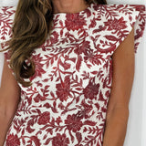VESTIDO FLORES BORDEAUX