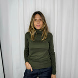 CAMISOLA GOLA ALTA MALHA CAQUI