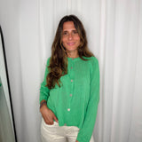 CARDIGAN ALGODÃO VERDE BANDEIRA