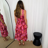 VESTIDO ROSA ESTAMPADO