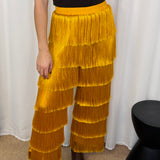 CALÇAS FRANJAS MOSTARDA