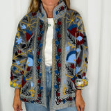 KIMONO BORDADOS CINZA