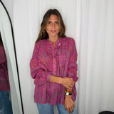 CAMISA ROSA ESTAMPADA