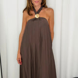 VESTIDO CASTANHO