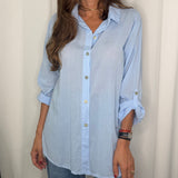 CAMISA ALGODÃO AZUL CLARO