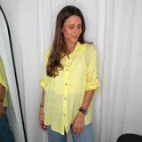 CAMISA LINHO AMARELO