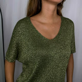 T-SHIRT VERDE LUREX