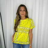 T-SHIRT ALGODÃO BANDANAS AMARELO
