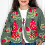 BOLERO VERDE COM BORDADOS