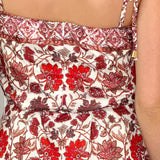 VESTIDO FLORES E FRANJAS