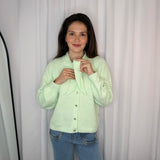 CARDIGAN COM LAÇADA VERDE