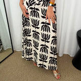 VESTIDO ESTAMPADO PRETO E BRANCO