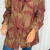 CAMISA BORDADOS BORDEAUX