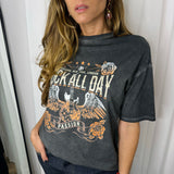 T-SHIRT CINZA ROCK ALL DAY