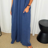 VESTIDO AZUL MARINHO PEDRAS