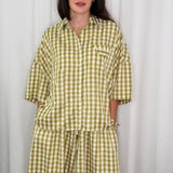 CAMISA OVERSIZED VICHY VERDE