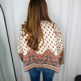 KIMONO CORNUCÓPIAS CRU E TELHA