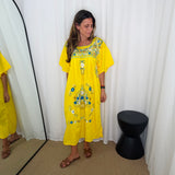 KAFTAN AMARELO COM BORDADOS