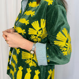KIMONO VERDE COM BORDADOS