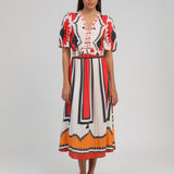VESTIDO ESTAMPADO VERMELHO