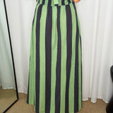 CONJUNTO TOP E SAIA VERDE E AZUL