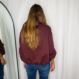 BLUSÃO SARJA BORDEAUX