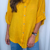CAMISA LINHO MOSTARDA