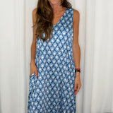 VESTIDO MALHA SEDA AZUL