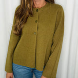 CARDIGAN MALHA AZEITONA