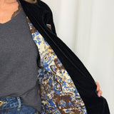 KIMONO VELUDO PRETO COM BORDADOS